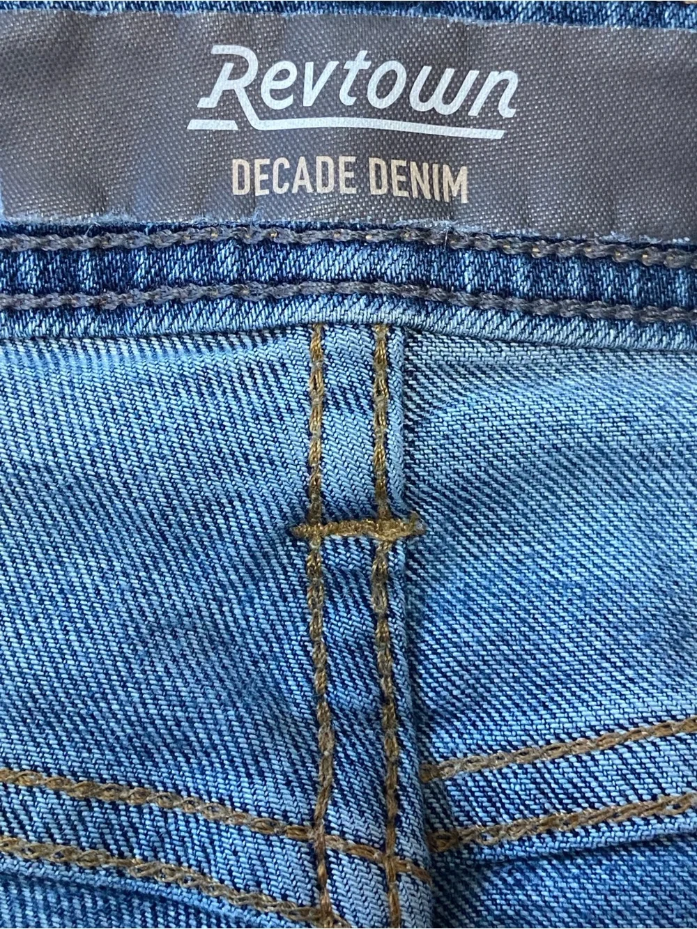Rextown Decade Denim Men’s Straight Leg Blue Jeans‎ 34x32 Stretch Medium Wash